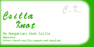 csilla knot business card